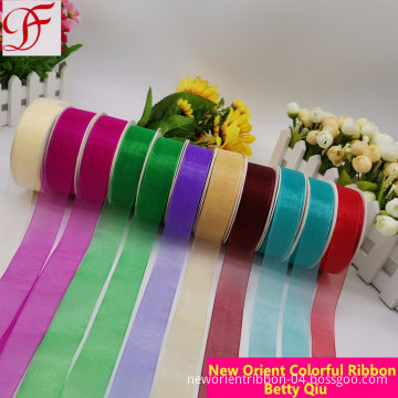 25mm1′′ Colorful Sheer Rainbow Organza Ribbon for Wrapping/Decoration/Xmas/Bows/Gifts